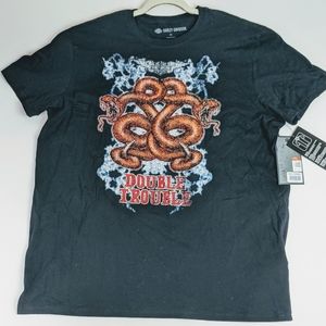 Harley Davidson Double Trouble Slim Fit Tshirt NWT Sz XL